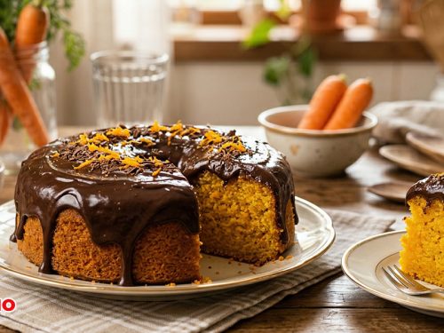 Bolo de Cenoura Fofinho com Cobertura de Chocolate